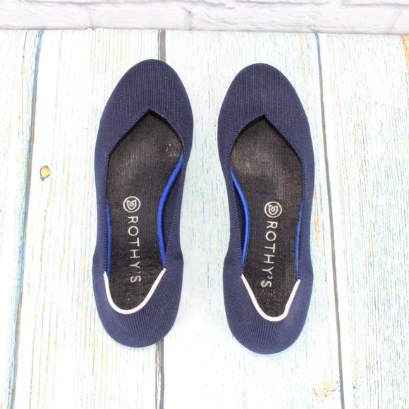 Rothy's Blue Nylon Slip On Casual Flat Loafer Shoes Size 9.5 Wide - Picture 7 of 9